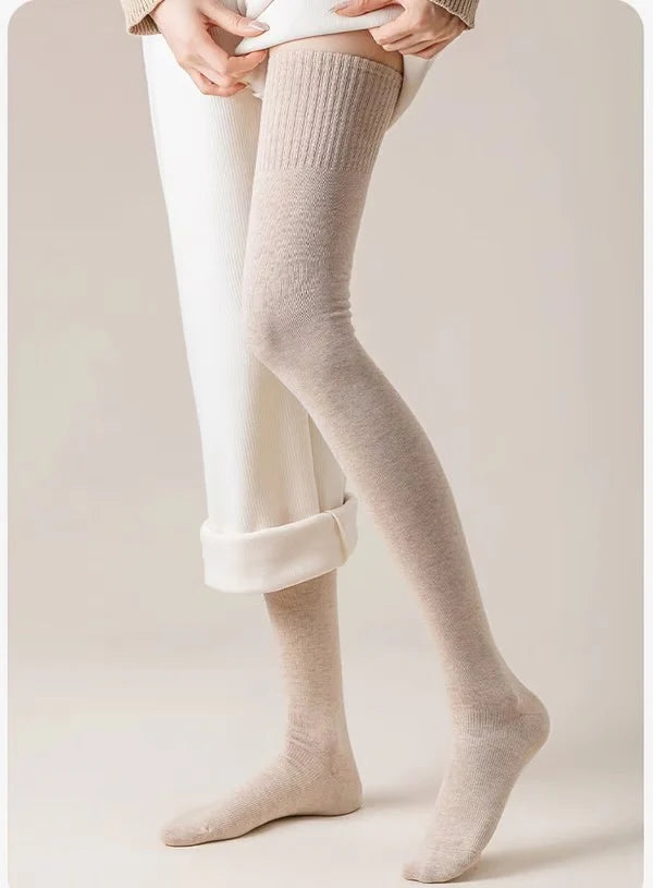 Buy 1 Get 1 Free - Warm and Over-the-Knee, Woolen Socks – Knitted, Non-Slip, Stylish Comfort