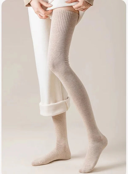Buy 1 Get 1 Free - Warm and Over-the-Knee, Woolen Socks – Knitted, Non-Slip, Stylish Comfort